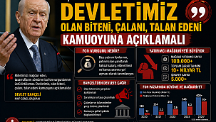 Bahçeli'den "fon vurgunu" açıklaması: Devletimiz olan biteni, çalanı, talan edeni kamuoyuna açıklamalı
